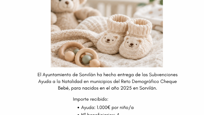 Cheque bebé Sorvilán Cheque bebé Sorvilán